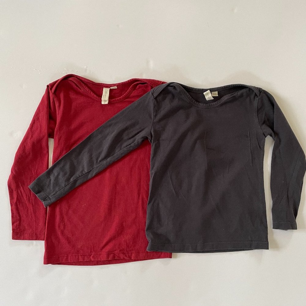 Little Cotton Clothes London: Set of 2 Organic Cotton Long-Sleeve T-Shirts